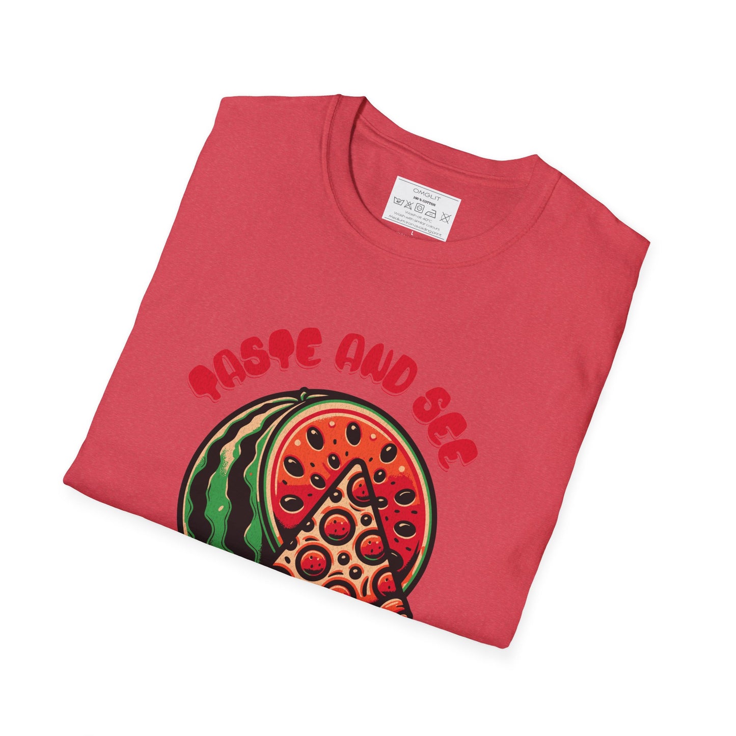 Taste And See The Lord Is Good Whimsical Watermelon T-Shirt, Fun Gift for Summer, Faith-Inspired Tee, Cute Casual Style, Unisex Fruit Shirt