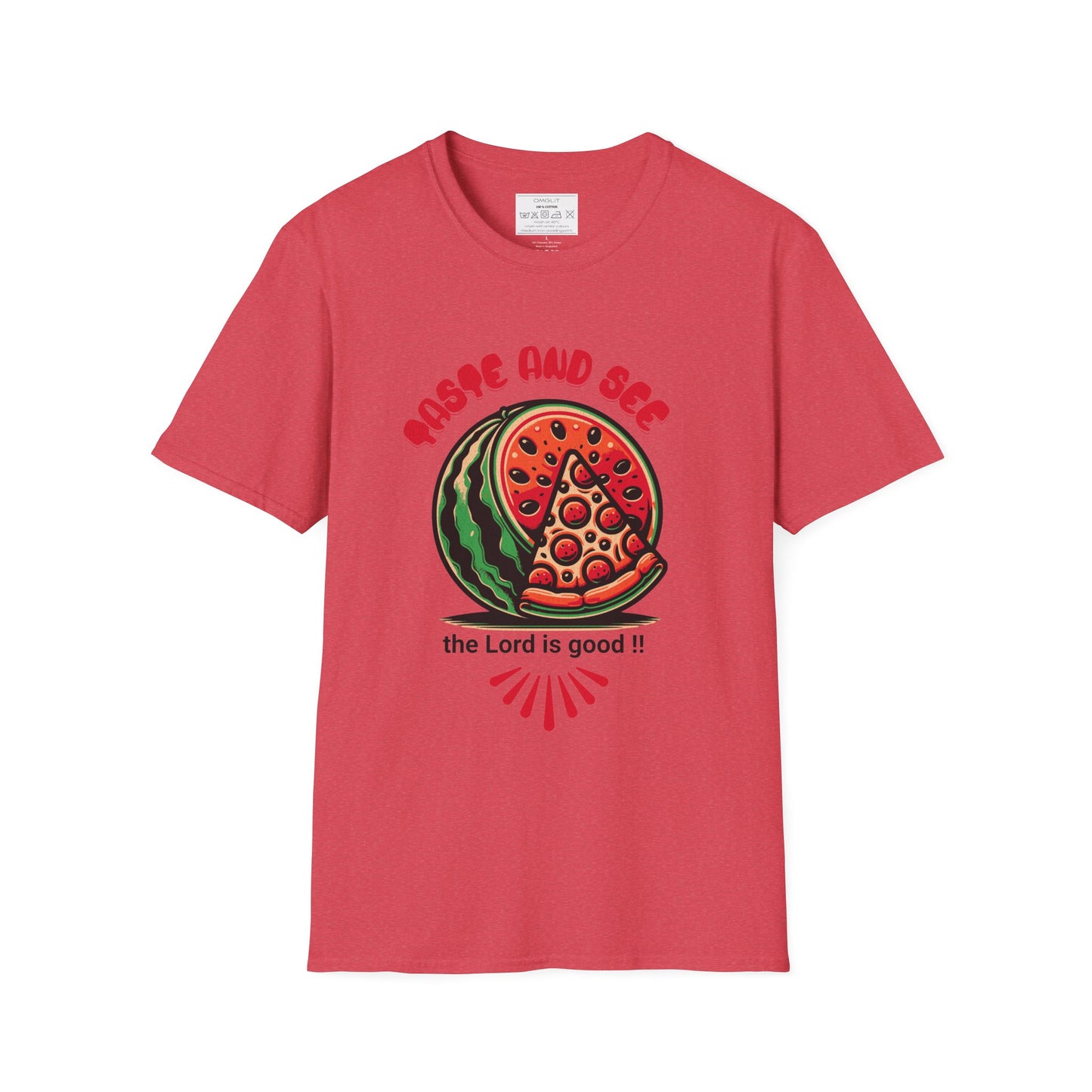 Taste And See The Lord Is Good Whimsical Watermelon T-Shirt, Fun Gift for Summer, Faith-Inspired Tee, Cute Casual Style, Unisex Fruit Shirt