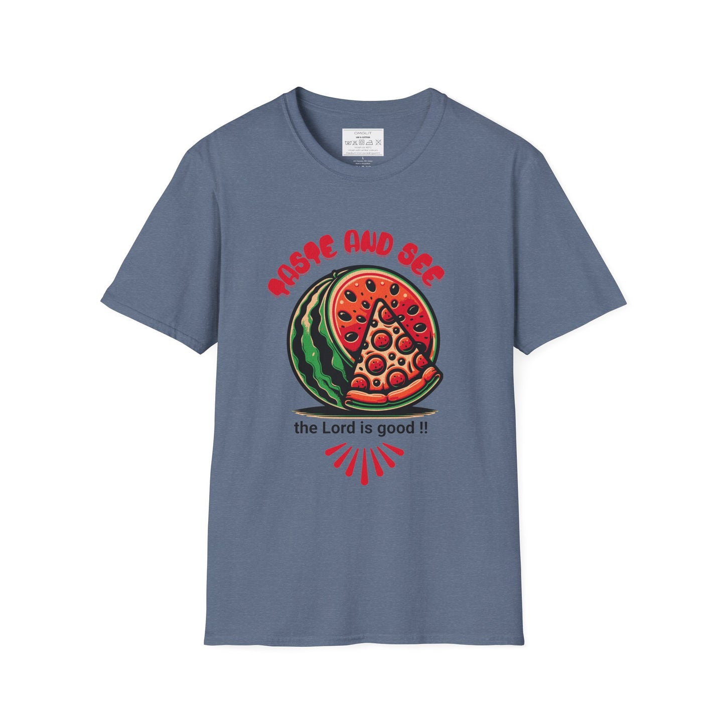 Taste And See The Lord Is Good Whimsical Watermelon T-Shirt, Fun Gift for Summer, Faith-Inspired Tee, Cute Casual Style, Unisex Fruit Shirt