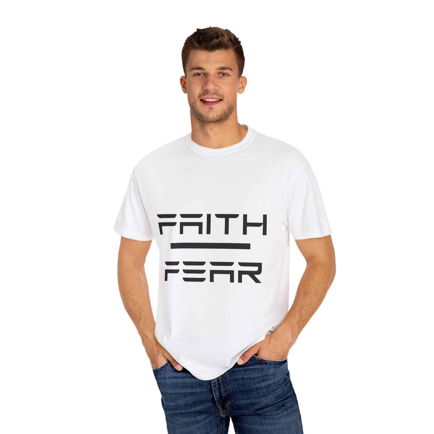 Faith Over Fear T-Shirt, Unisex Graphic Tee, Motivational Shirt, Casual Wear, Gift for Him/Her, Inspirational Apparel, Everyday Comfort