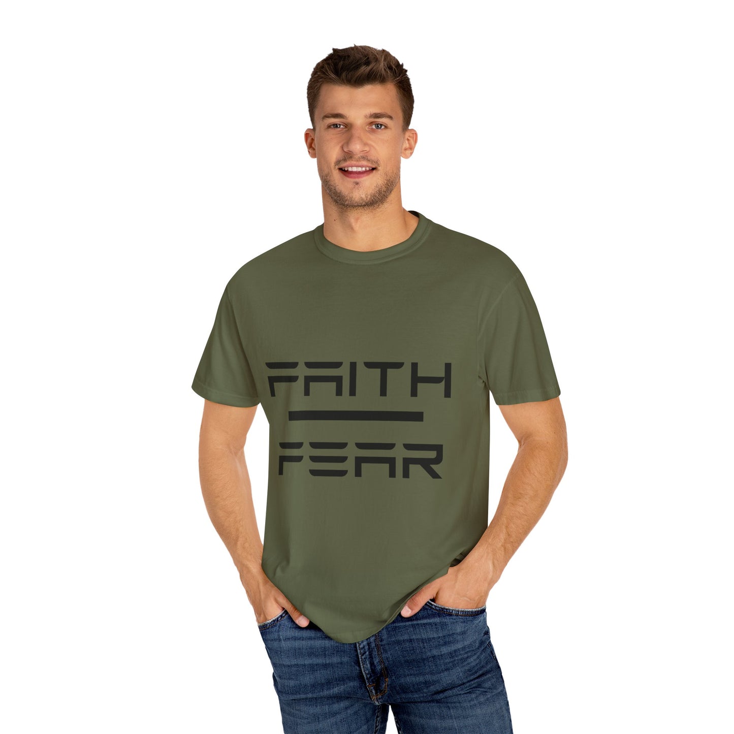 Faith Over Fear T-Shirt, Unisex Graphic Tee, Motivational Shirt, Casual Wear, Gift for Him/Her, Inspirational Apparel, Everyday Comfort