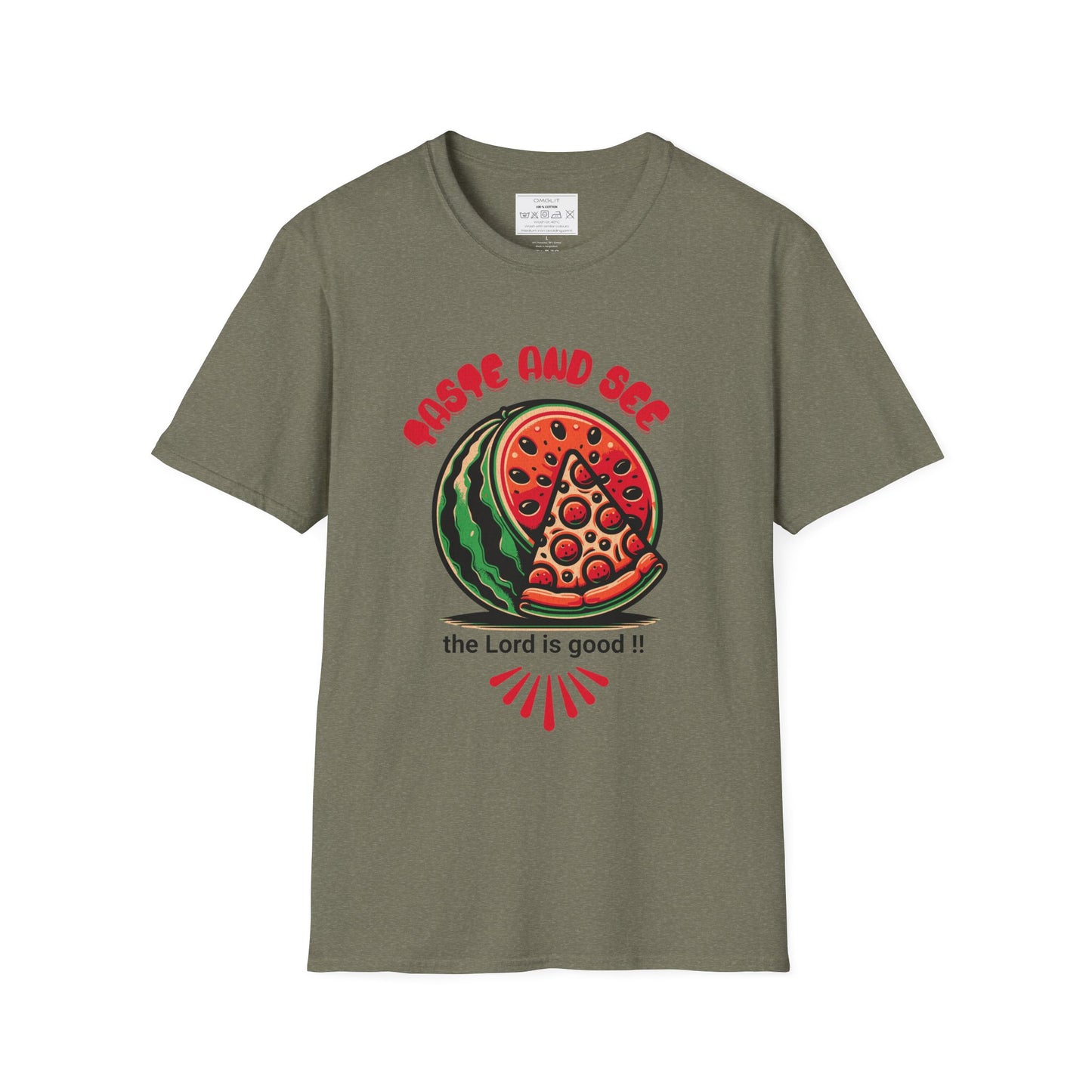 Taste And See The Lord Is Good Whimsical Watermelon T-Shirt, Fun Gift for Summer, Faith-Inspired Tee, Cute Casual Style, Unisex Fruit Shirt