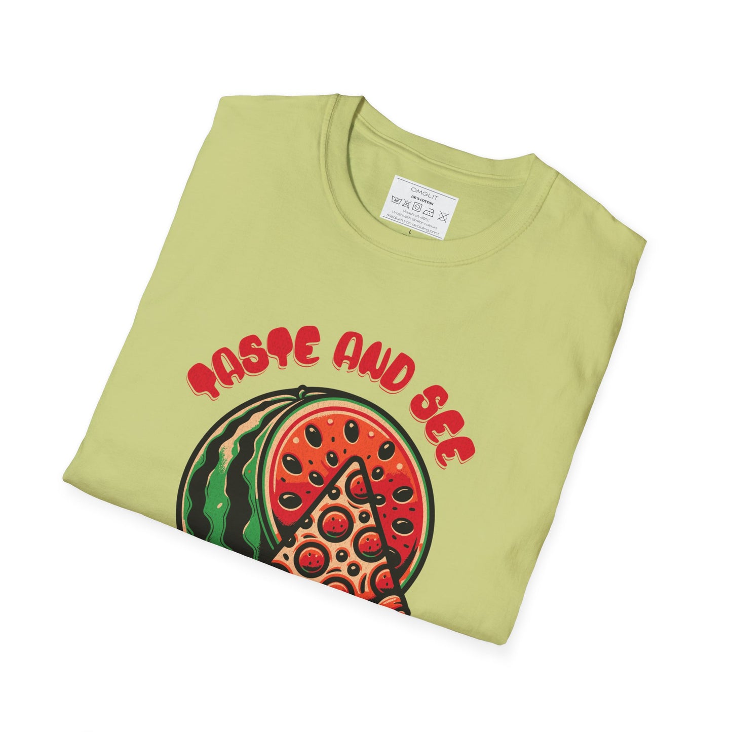 Taste And See The Lord Is Good Whimsical Watermelon T-Shirt, Fun Gift for Summer, Faith-Inspired Tee, Cute Casual Style, Unisex Fruit Shirt
