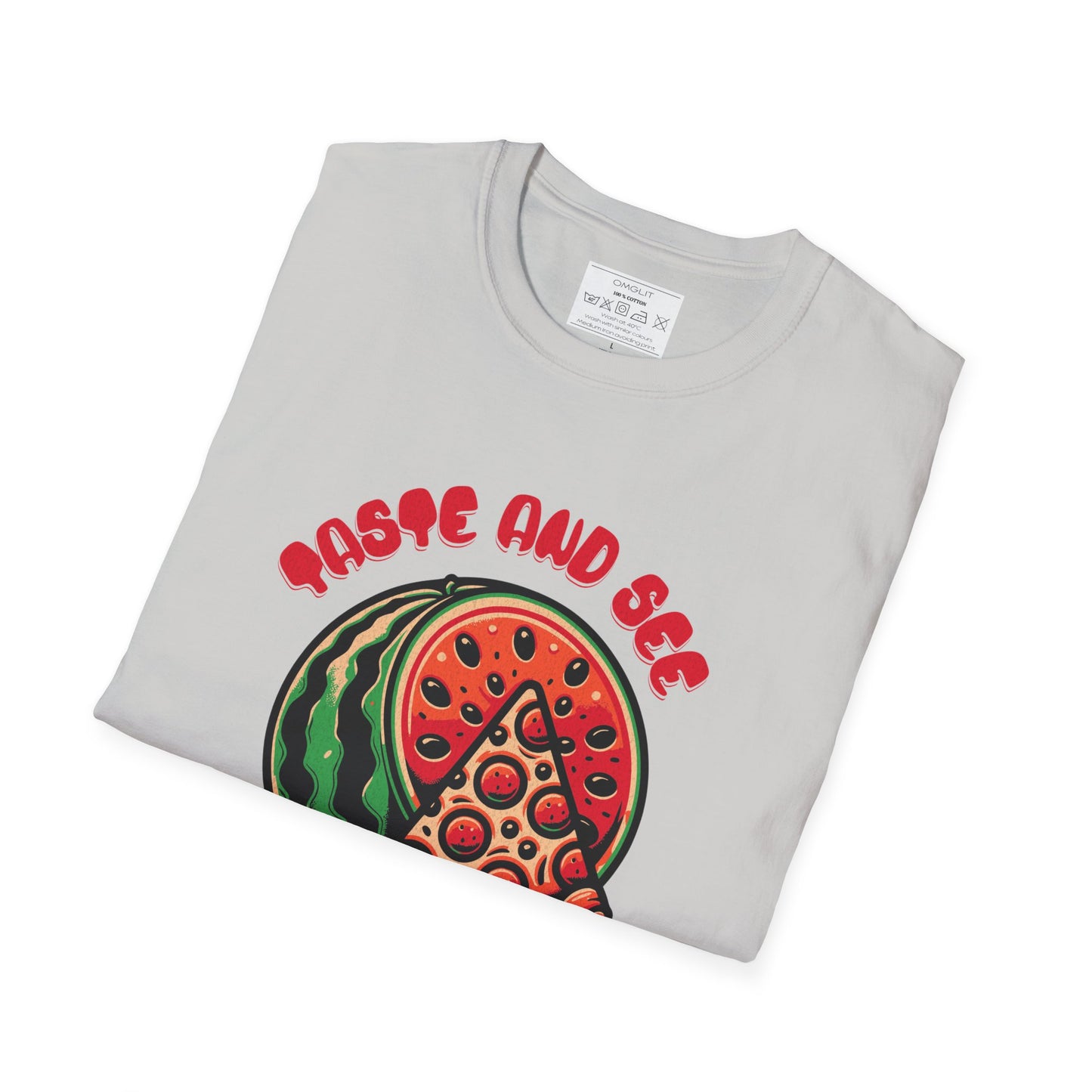 Taste And See The Lord Is Good Whimsical Watermelon T-Shirt, Fun Gift for Summer, Faith-Inspired Tee, Cute Casual Style, Unisex Fruit Shirt