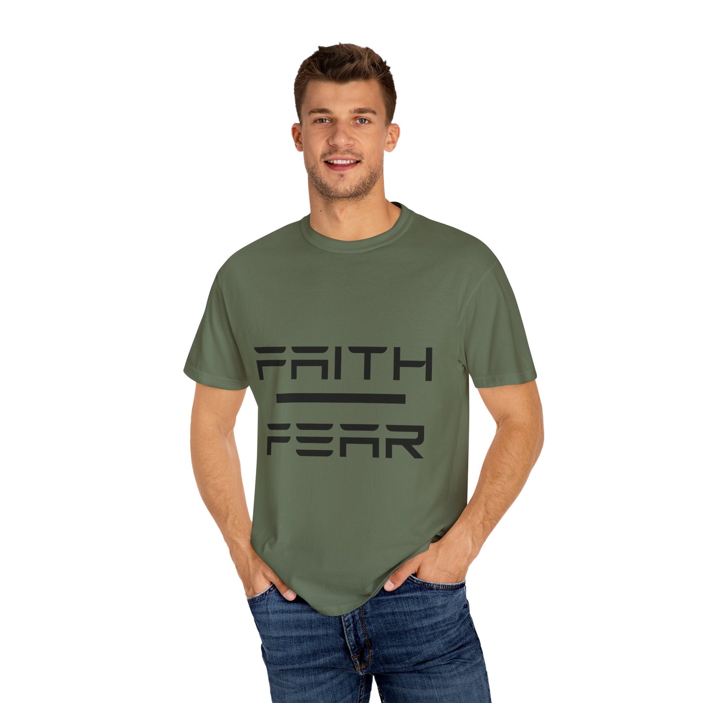 Faith Over Fear T-Shirt, Unisex Graphic Tee, Motivational Shirt, Casual Wear, Gift for Him/Her, Inspirational Apparel, Everyday Comfort